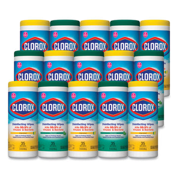 Clorox® Disinfecting Wipes, 7x8, Fresh Scent-citrus Blend, 35-canister, 3-pk, 5 Packs-ct freeshipping - TVN Wholesale